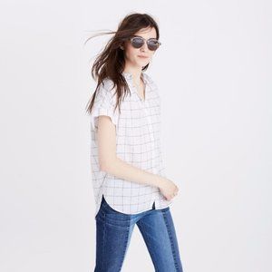 Madewell Central Button Down Shirt Windowpane XS